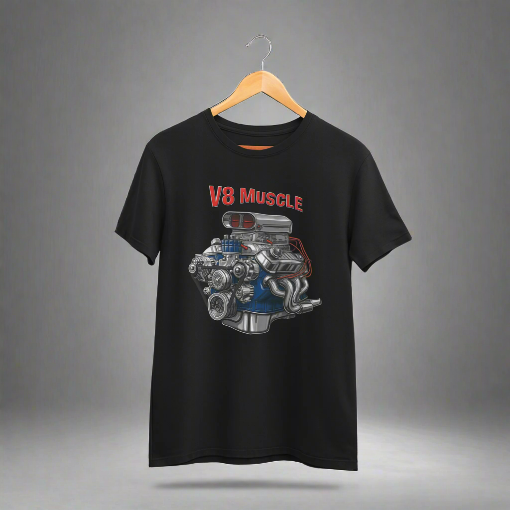 Supercharged V8 Engine Tees