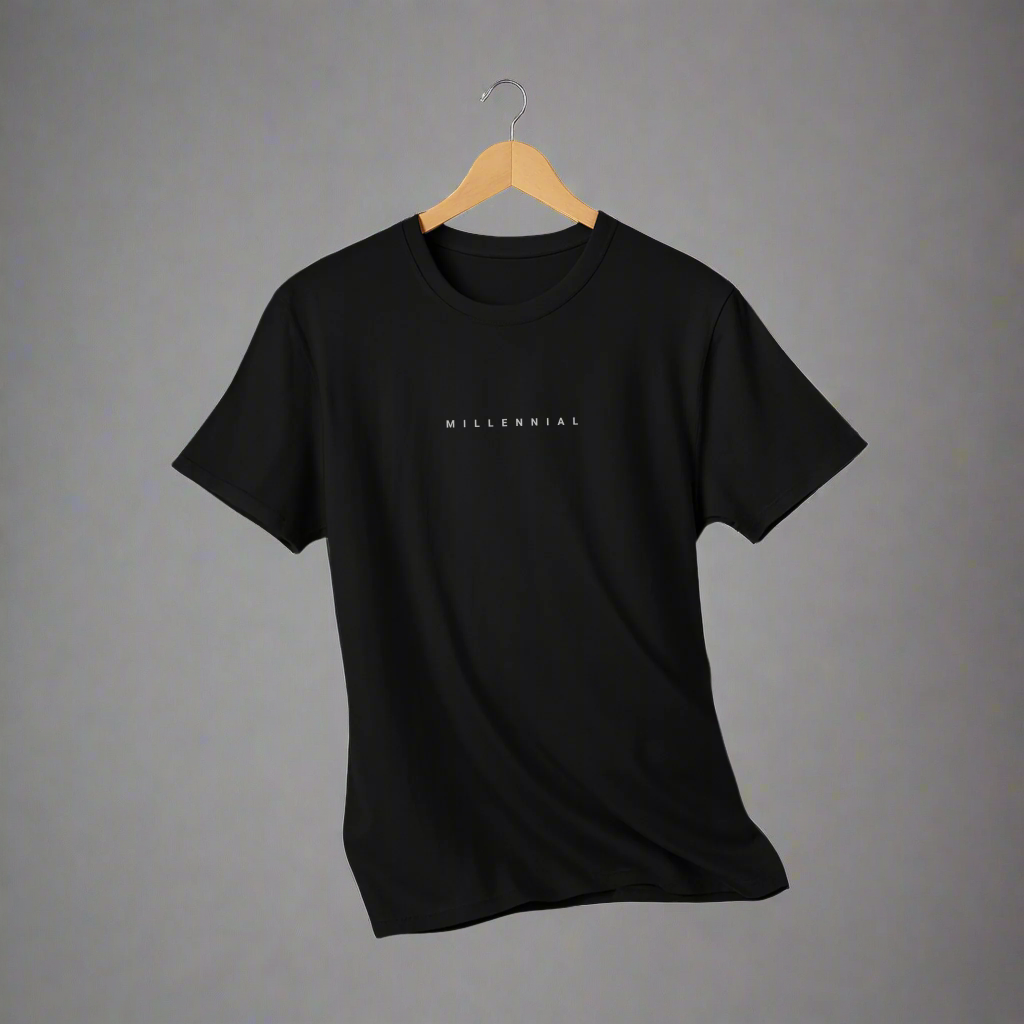Millennial Tees Combo of 2 | Black & White