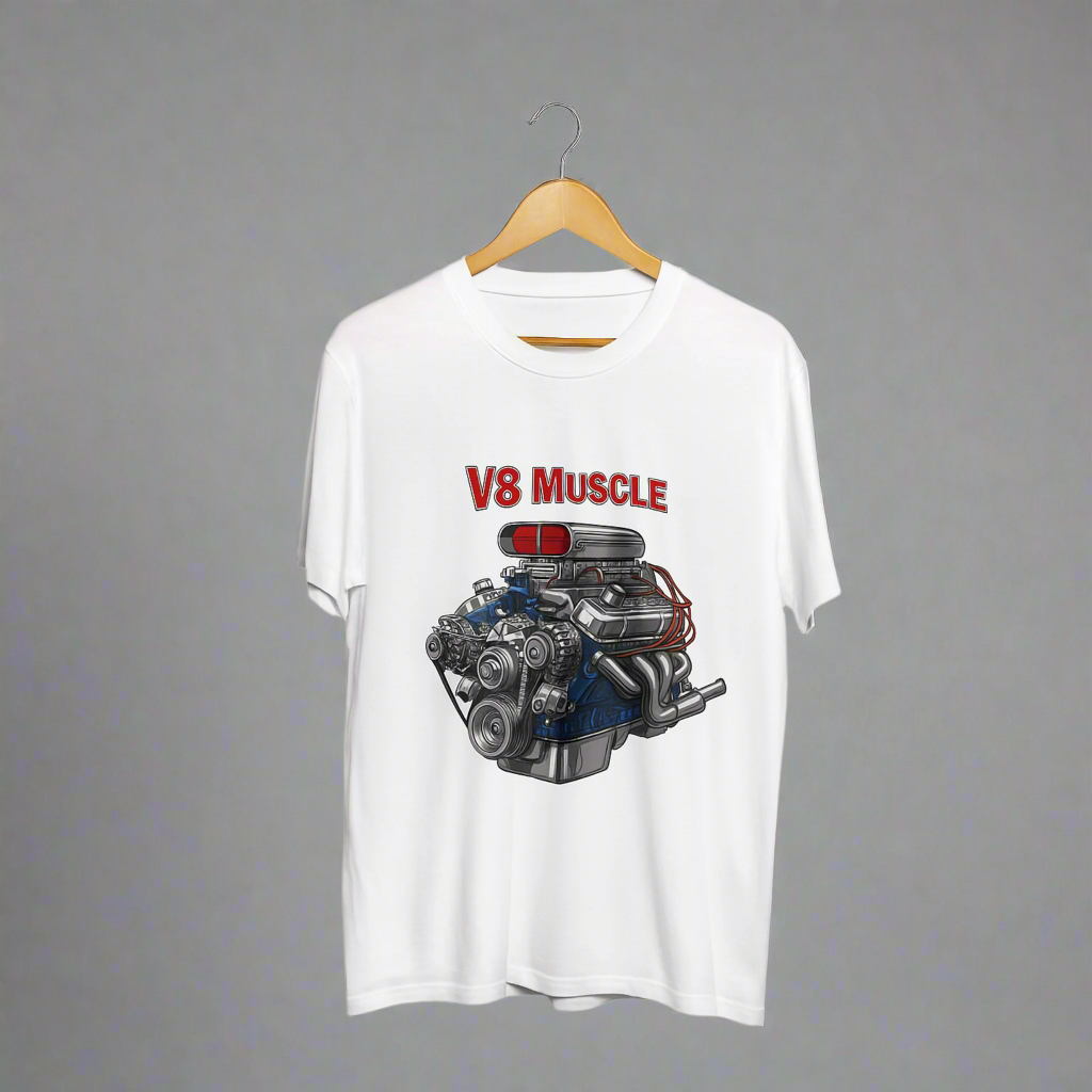 Supercharged V8 Engine Tees