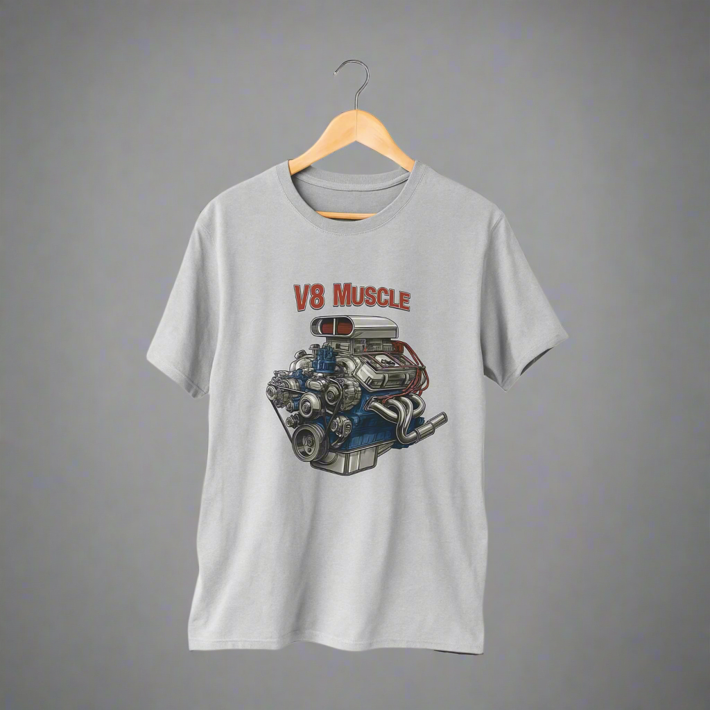 Supercharged V8 Engine Tees
